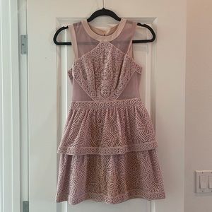 BCBGMaxazria Light Purple Lace Dress